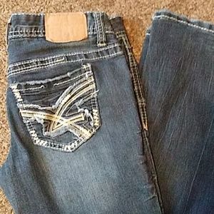 Amethyst stretch blue jeans